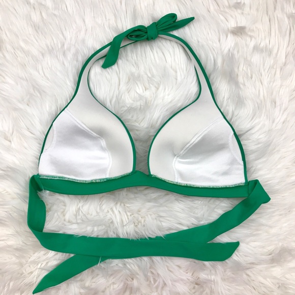 Green & Gold Sequined Bikini Top - Picture 3 of 4